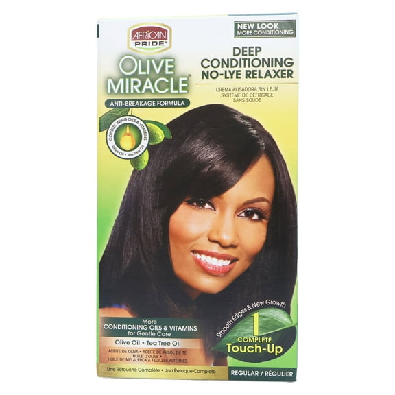 African Pride Olive Miracle Deep No-lye Relaxer, 1 Touch-up Regular