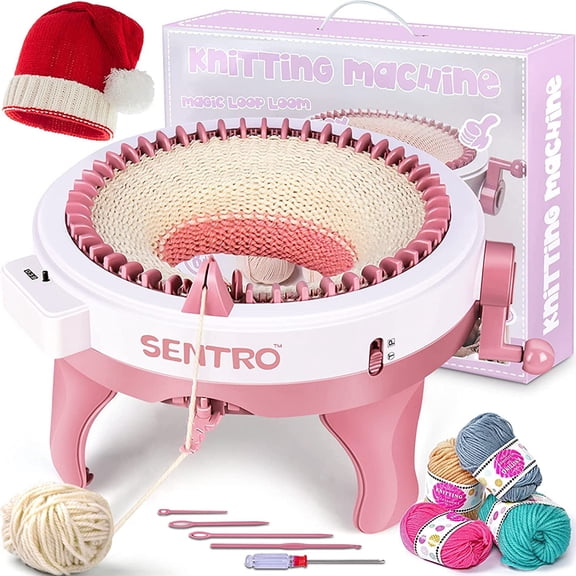 1、48 Needle Hand Knitting Machine Kit Compatible with Sentro, DIY Makes Scarves Hats Sweaters Socks, Ideal for Knitting Enthusiasts, Random Color Wool Yarn Knitting Craft Supplies