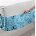 thumbnail image 2 of Winter Bed Skirt, Natural Theme Penguins and Snow Glaciers Cold Polar Life, Elastic Bedskirt Dust Ruffle Wrap Around for Bedding Decor, 4 Sizes, Sky Blue Dark Grey, by Ambesonne, 2 of 2