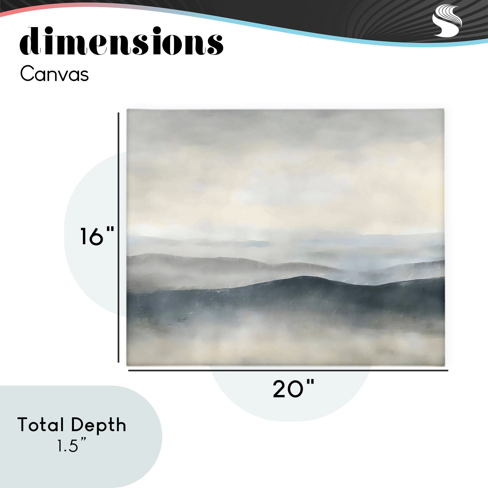 Stupell Industries Muted Horizon Serenity Canvas Wall Art, design by Riley B