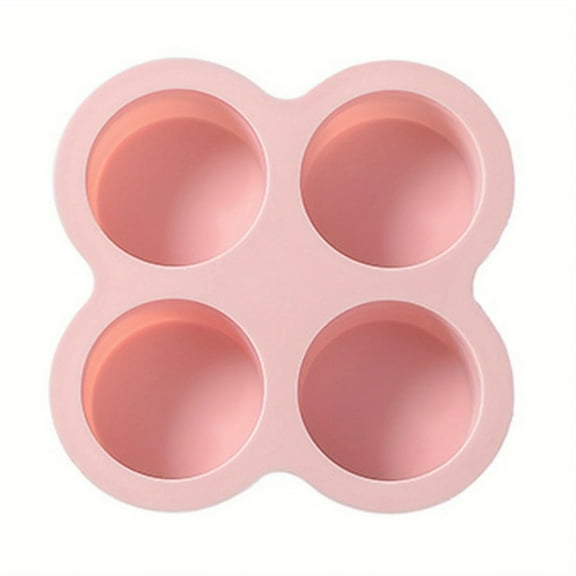 Air Fryer Egg Mold Round Shape Eggs Mold 4 Cavity Non-Stick Silicone Air Fryer Egg Pan Egg Steamer Cooking Mold Fried Egg Tool