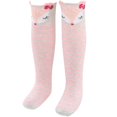 thumbnail image 2 of 1 Pair Girls Knee High Socks Fun Animal Pattern Socks Cotton Mid Calf Long Boot Socks, 2 of 2