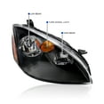 thumbnail image 3 of Spec-D Tuning Jdm Black Clear Headlights W/ Amber Reflector Compatible with 2002-2004 Nissan Altima L+R Pair Head Light Lamp Assembly, 3 of 6