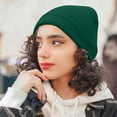 thumbnail image 2 of Pure Warm Beanie Hat for Women Men Ski Watch Cap Beanie Hat Elasticity Hat Knitted Cuffed Soft Warm Hat Comfort Daily Casual Cap Easy to Carry Outdoor Travel Cap Cold Weather Hat 2026 Sales Under $1, 2 of 3