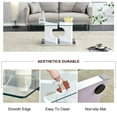 thumbnail image 6 of Hassch Glass Coffee Table for Living Room, Modern Tempered Glass Tabletop and MDF Legs, Modern Coffee Table, White, 6 of 8