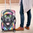 thumbnail image 4 of Hippie Newfoundland Portrait Watercolor Tie-Dye Vintage Styles Travel Luggage Cover Newfie Dog Lover Gifts Suitcase Dust Protective Decor - 00014, 4 of 5