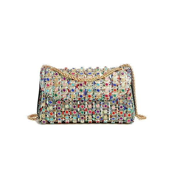 Monederos de mano Sweetovo con diamantes de imitación para mujer, multicolor