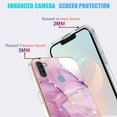 thumbnail image 6 of Compatible with Samsung A11 Case Marble Silicone,Full Body Protection Shockproof Samsung Galaxy A11 Phone Case Thin Hard PC and Soft TPU Pink Cover (Purple), 6 of 14