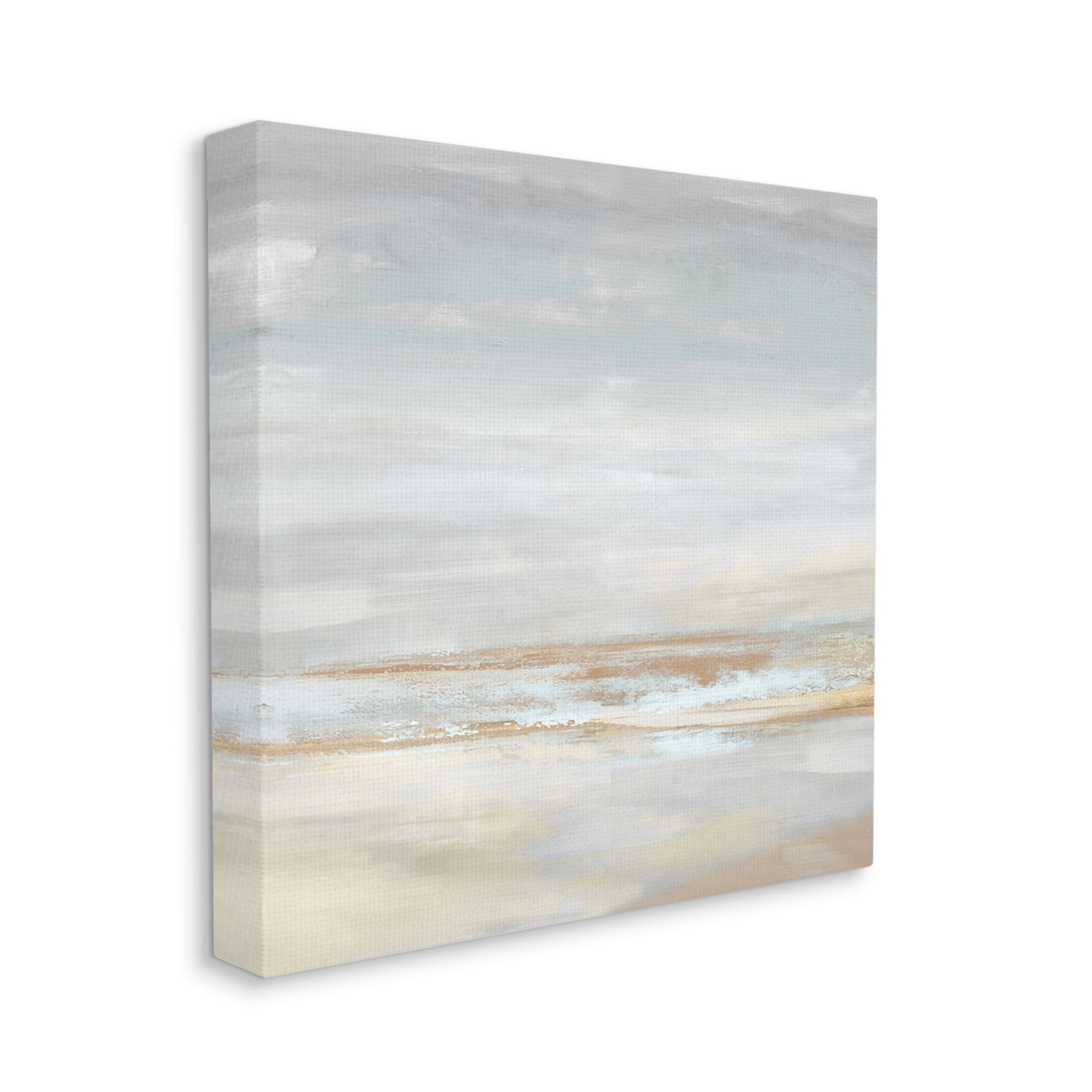 Stupell Industries Abstract Grey Landscape Painting Nature Painting Gallery Wrapped Canvas Print Wall Art, 17 x 17