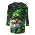 thumbnail image 5 of TaTaai St. Patrick's Day Women's Casual Print Round Neck 3/4 Sleeve T-Shirt Loose Top Gift, 5 of 5