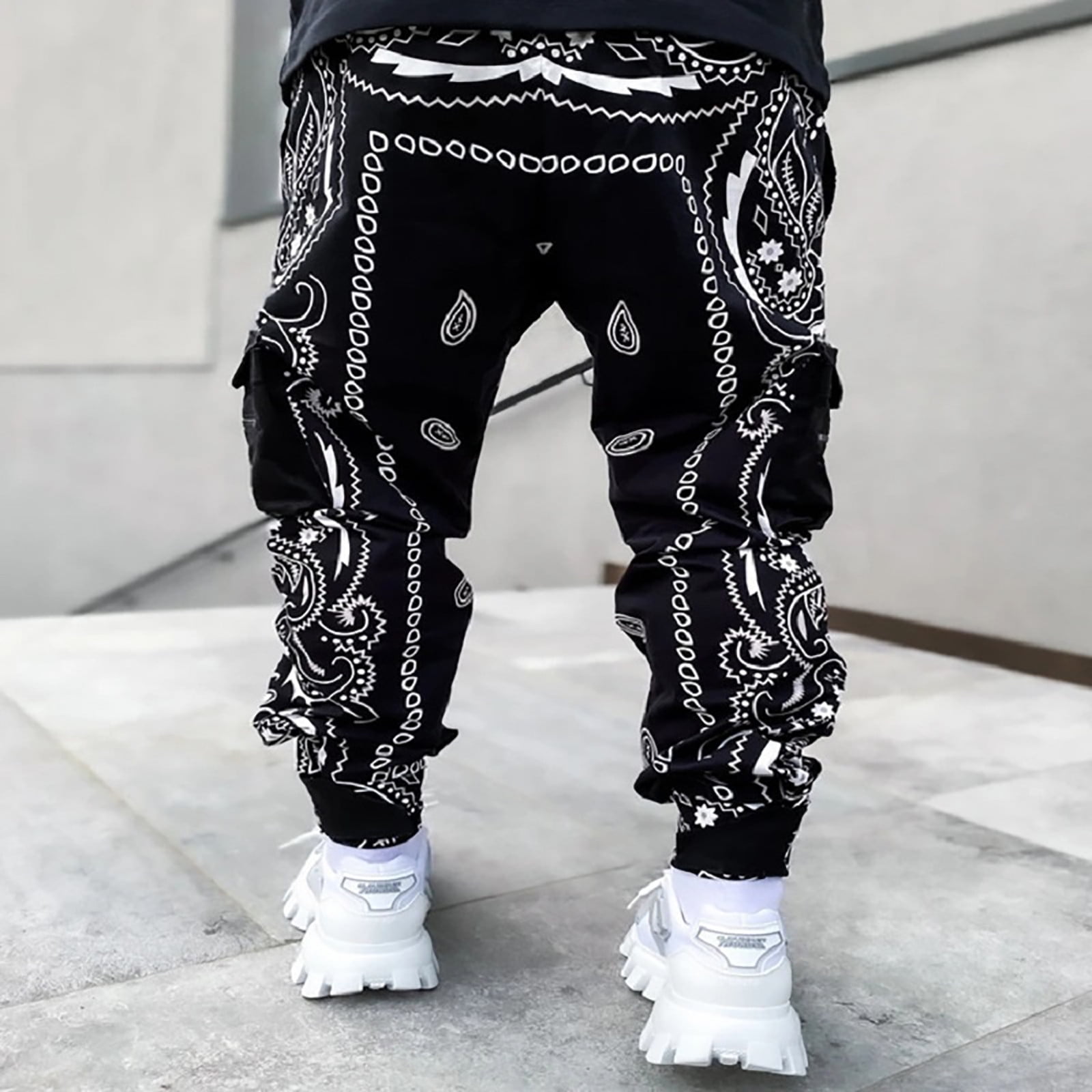 Carbon | Pants & Jumpsuits | Black Bandana Joggers | Poshmark