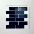 thumbnail image 6 of Walplus 12" x 12" 6 sheets Peel and Stick Tile Backsplash for Kitchen Bathroom Decor Kitchen Decor Navy Blue Glossy, 6 of 14