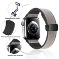 thumbnail image 6 of TECH CIRCLE for Apple Watch 42mm 44mm 45mm 49mm PU Leather and Silicone Rubber Hybrid Band, Replacement Sport Strap for iWatch Series Ultra/Ultra 2 9/87/6/5/4/3/2/1 SE Women Men,Gray, 6 of 6