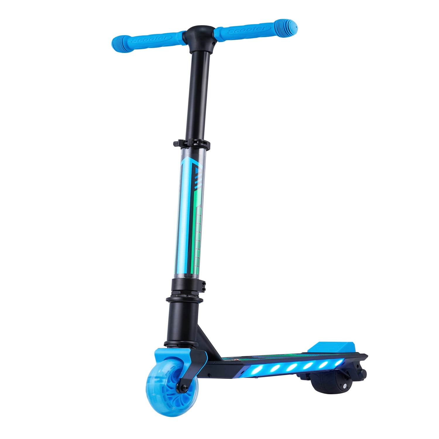 Voyager Kids Beats Electric Scooter, Builtin Bluetooth Speaker, Blue