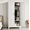 White, variant on SOLAURA 71" Tall Metal Armoire Wardrobe Cabinet with 2 Doors, Wardrobe Closet with Hanging Rod and Adjustable Shelves, Freestanding Closet for Home Living/Laundry Room/Department (Black)