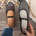 thumbnail image 6 of CHICVOMEY Mesh Mary Jane Shoes for Women Breathable Ballet Flats with Buckle Fashion Fishnet Flats for Women Casual & Work Fashion Flats, 6 of 6