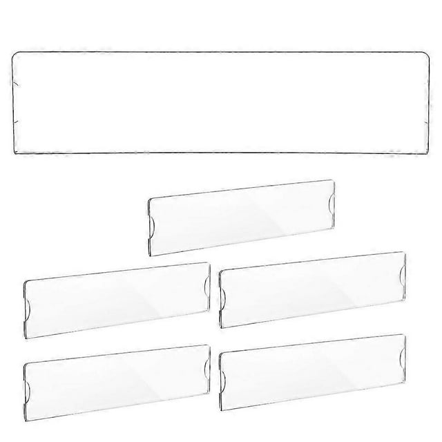 6Pcs Acrylic Wall Name Plate Holder Adhesive Door Name Plate Holder Clear Sign Holder Frame for Office