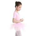 thumbnail image 5 of renvena Girls' Short Sleeve Tulle Ballet Dresses Dance Leotard Tutu Skirt Ballerina Dancewear, 5 of 7