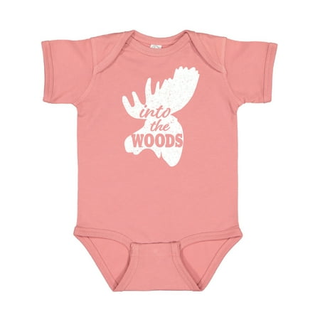 

Inktastic Moose Head Silhouette Into The Woods Gift Baby Boy or Baby Girl Bodysuit