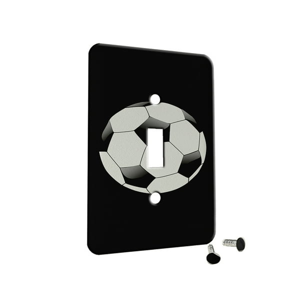Soccer Ball Design 1 Gang Switch Plate Cover Metal Walmart Com Walmart Com