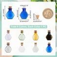 thumbnail image 3 of 8pcs Mini Colored Glass Bottles Tiny Spell Jars Hexagon Potion Bottles Wishing Bottle Vials with Corks Drifting Bottle Glass Bottles Ornament for Wedding Party Decoration, 3 of 9