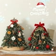 thumbnail image 4 of Mini Christmas Tree with Ornaments and Red Bow, Tabletop Artificial Pine Tree for Holiday Home Office Decor, 4 of 5