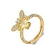 thumbnail image 2 of Anillos para mujer, regalos para mujer, anillo de abeja para mujer con incrustaciones de circonita, anillos de dedo dos en uno, 2 of 5