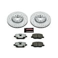 thumbnail image 3 of PowerStop Front Z36 Truck & Tow Carbon-Fiber Ceramic Brake Pad and Drilled and Slotted Rotor Kit Fits: FIAT JEEP Select Models K7299-36, 3 of 9