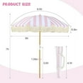 thumbnail image 6 of Pink and White Stripped Hexagon Patio Umbrella, 6 of 7