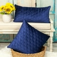 thumbnail image 3 of Parkland Collection Bazyli Transitional Quilted Blue Throw Pillow, 3 of 8