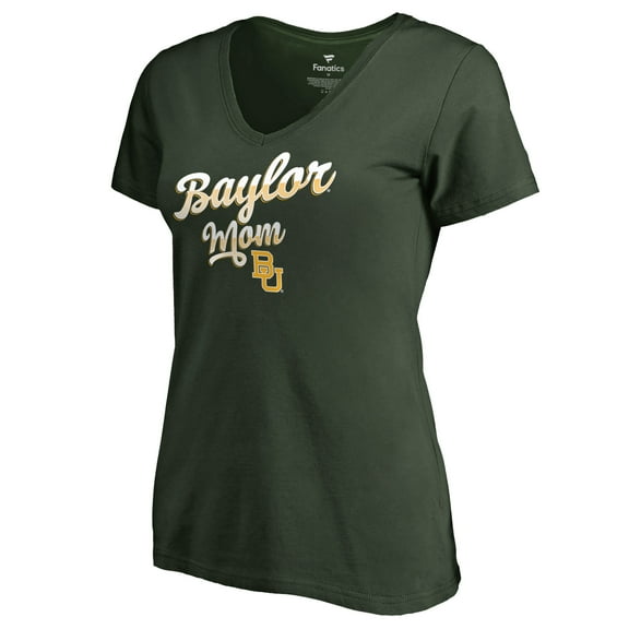 Women's Green Baylor Bears Team Mom T-Shirt