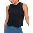 thumbnail image 1 of Remera CRZ YOGA de Algodón Pima, Cuello Alto, Crop Top Negro Talle L, 1 of 4