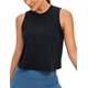thumbnail image 1 of Remera CRZ YOGA de Algodón Pima, Cuello Alto, Crop Top Negro Talle L, 1 of 4