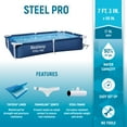 thumbnail image 3 of Bestway Steel Pro 87 x 59 x 17" Rectangular Frame Above Ground Pool, 3 of 11