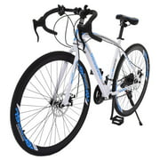 FITOOM Hybrid Bike, 700c wheels, 21 speeds, mens frame, white