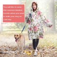 thumbnail image 4 of Wearable Oversized Blanket,Pioneer Flower Floral Print Pattern Wearable Blanket Hoodie for Adults,Cozy Hooded Blankets with Super Pockets,Super Warm Fuzzy Pullover for Women & Men, 4 of 6