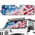 thumbnail image 2 of HUIACONG US Flag Sun Shade Windshield for 2007-2023 Wrangler Rubicon Sahara TJ JK JKU 2 & 4 Door-Blocks UV Rays Sun Visor Protector,Car Sun Shade Keep Your Vehicle Cool,Car Window Shade, 2 of 6