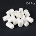 thumbnail image 2 of Uxcell 100pcs Round Rubber End Caps 10mm White Vinyl Cover Screw Thread Protectors, 2 of 5