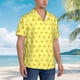 thumbnail image 3 of Fotbe Cheese 1 Camisa Hawaiana para Hombre Unisex – Camisa Casual de Verano con Botones de Manga Corta de Algodón y Lino,Medium, 3 of 7
