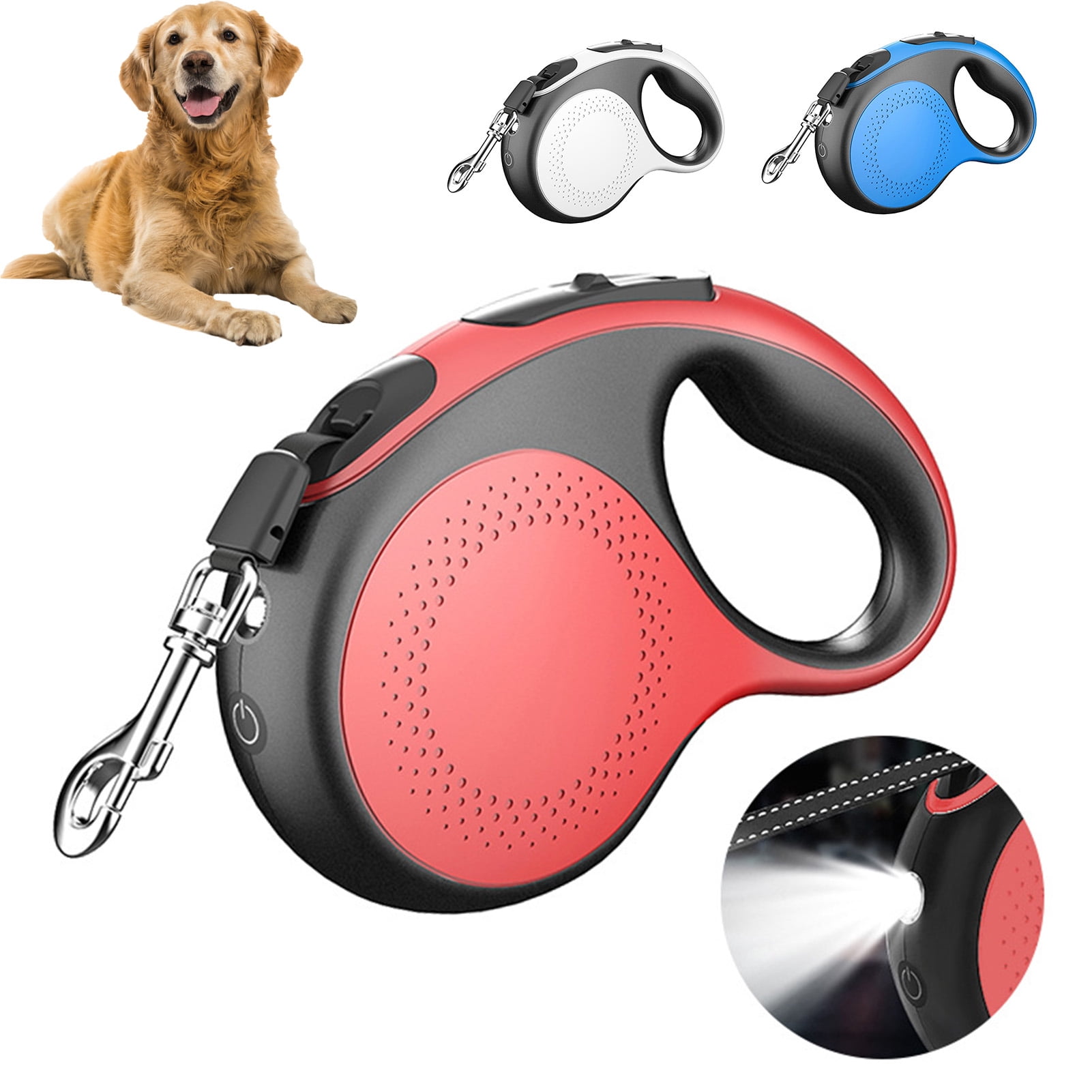 割引価格購入 Upgraded Retractable Dog Leash With Rechargeable Led Light Built In 純正卸売り Autorepairapp Com