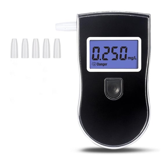 Breathalyzer High- Accuracy Portable Breathalyzer for Alcohol Tester an Instrument That Detects How Much Alcohol has Been Ingested Personal Use & Professional Instruments with 5 mouthpieces