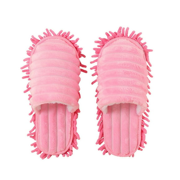 Dvkptbk Mop Slippers Lazy Mop Slippers Walking Cleaning Warm Polishing Floor 1 Pair