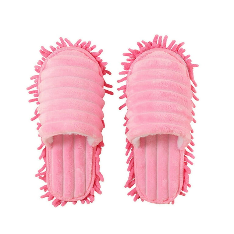 1Pair Floor Polishing Dusting Cleaning Foot Shoes Mop Slippers Lazy Quick  House