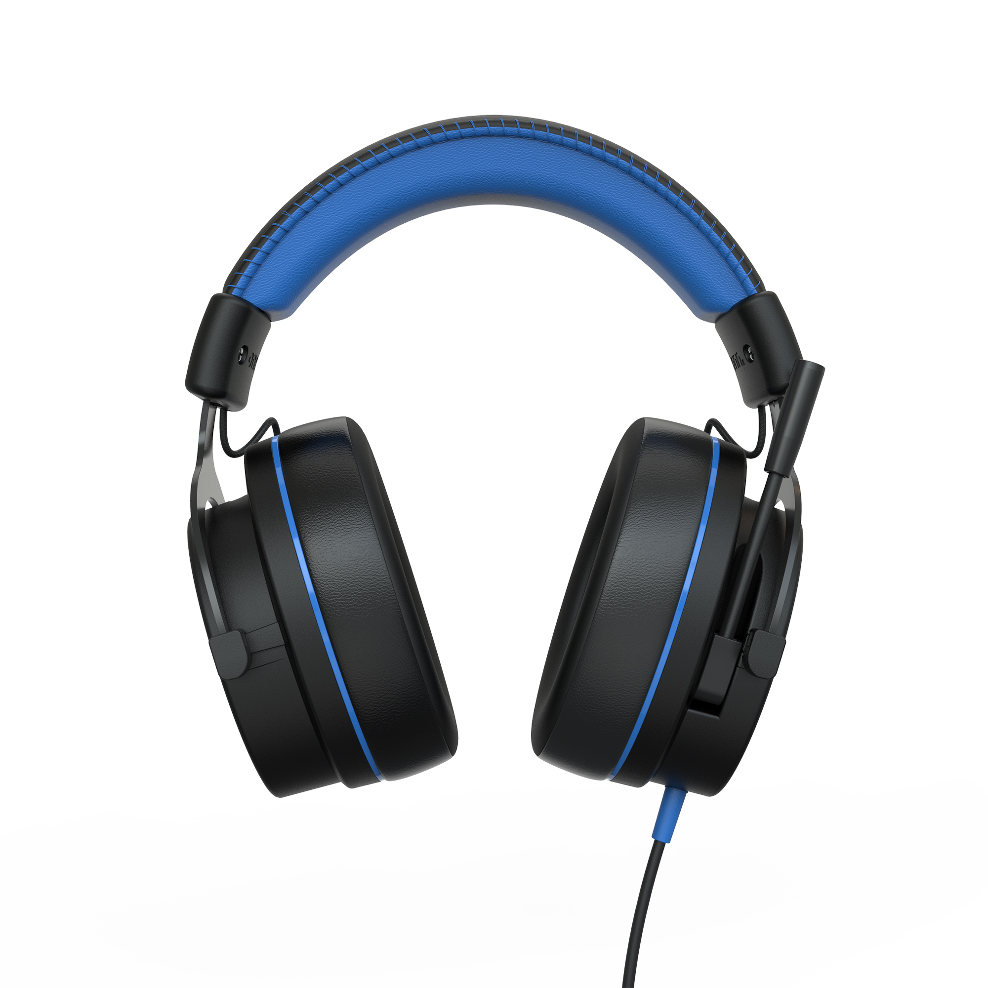 onn Wired Gaming Headset for PlayStation, Black & Blue photo 3