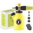thumbnail image 1 of Cañón de espuma REALYOU de hasta 4500 PSI, cañón de espuma para hidrolavadora con conector rápido de 1/4'', cañón de espuma para nieve con boquilla ajustable y botella de 1 L, compatible con la mayorí, 1 of 5