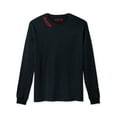 thumbnail image 2 of Daxton Premium Colorado Men Long Sleeves T Shirt Ultra Soft Medium Weight Cotton, Black Tee Red Letters XS, 2 of 3