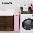 thumbnail image 3 of SpaceAid Slim Laundry Hamper with Lid, 65L Narrow Tall Clothes Basket Bin, Pink, 3 of 6