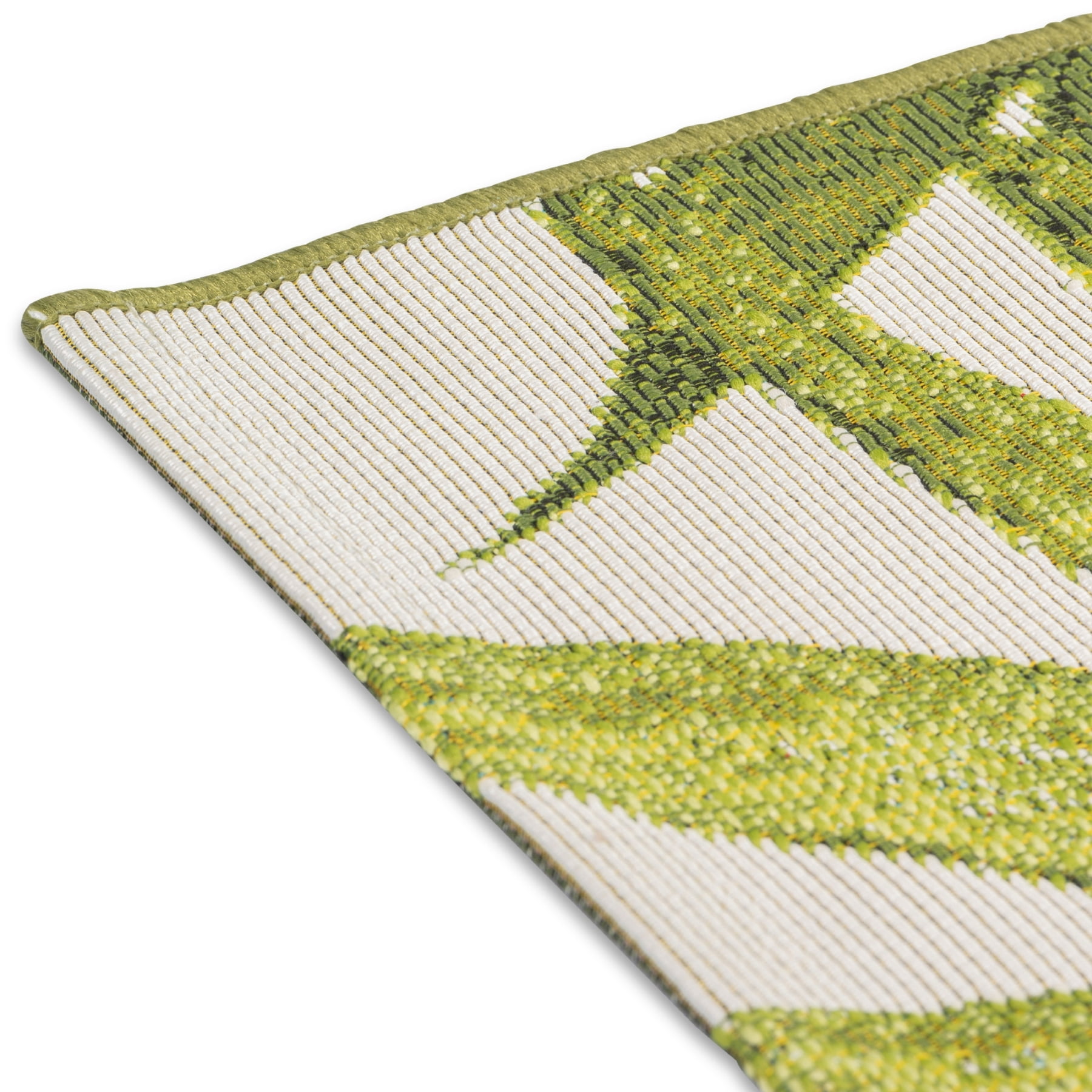 Quick Dry Green Leaves Indoor Outdoor Rug