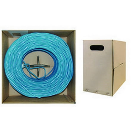 - Bulk Dual Cat5e and Dual RG6 Quad Shield with Blue Outer Jacket, Spool, 500 foot