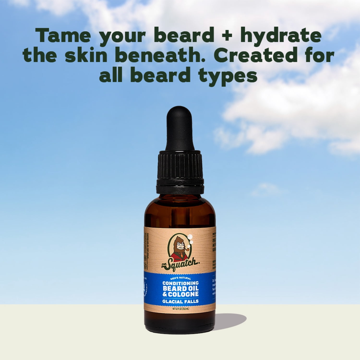 Dr. Squatch Mens Conditioning Beard Oil & Cologne, Natural Beard